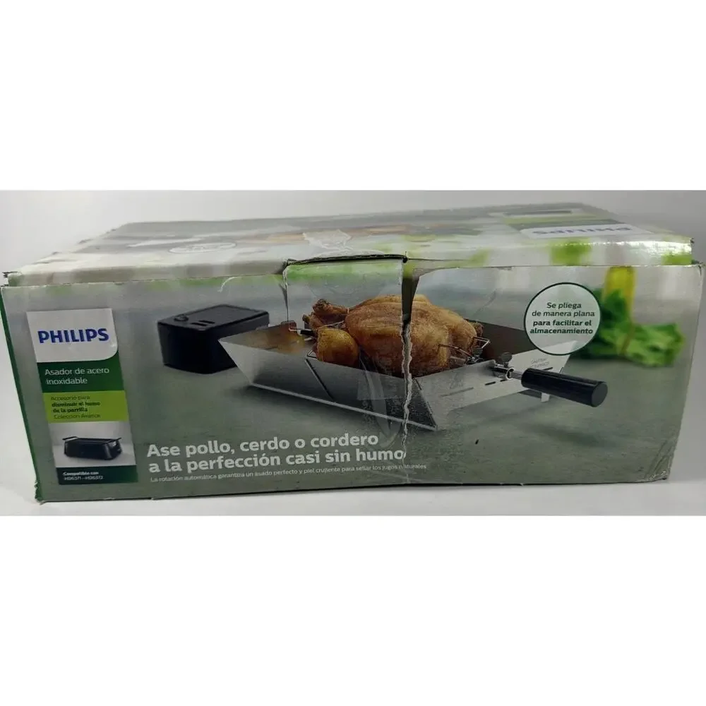 Philips Rotisserie Attachment for Avance Indoor Smoke-Less Grill New Open Box